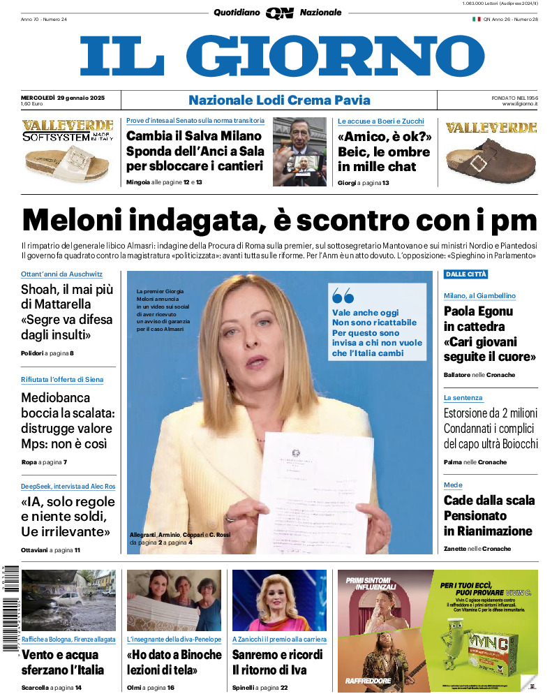 Prima-pagina-il giorno-edizione-di-oggi-20250129